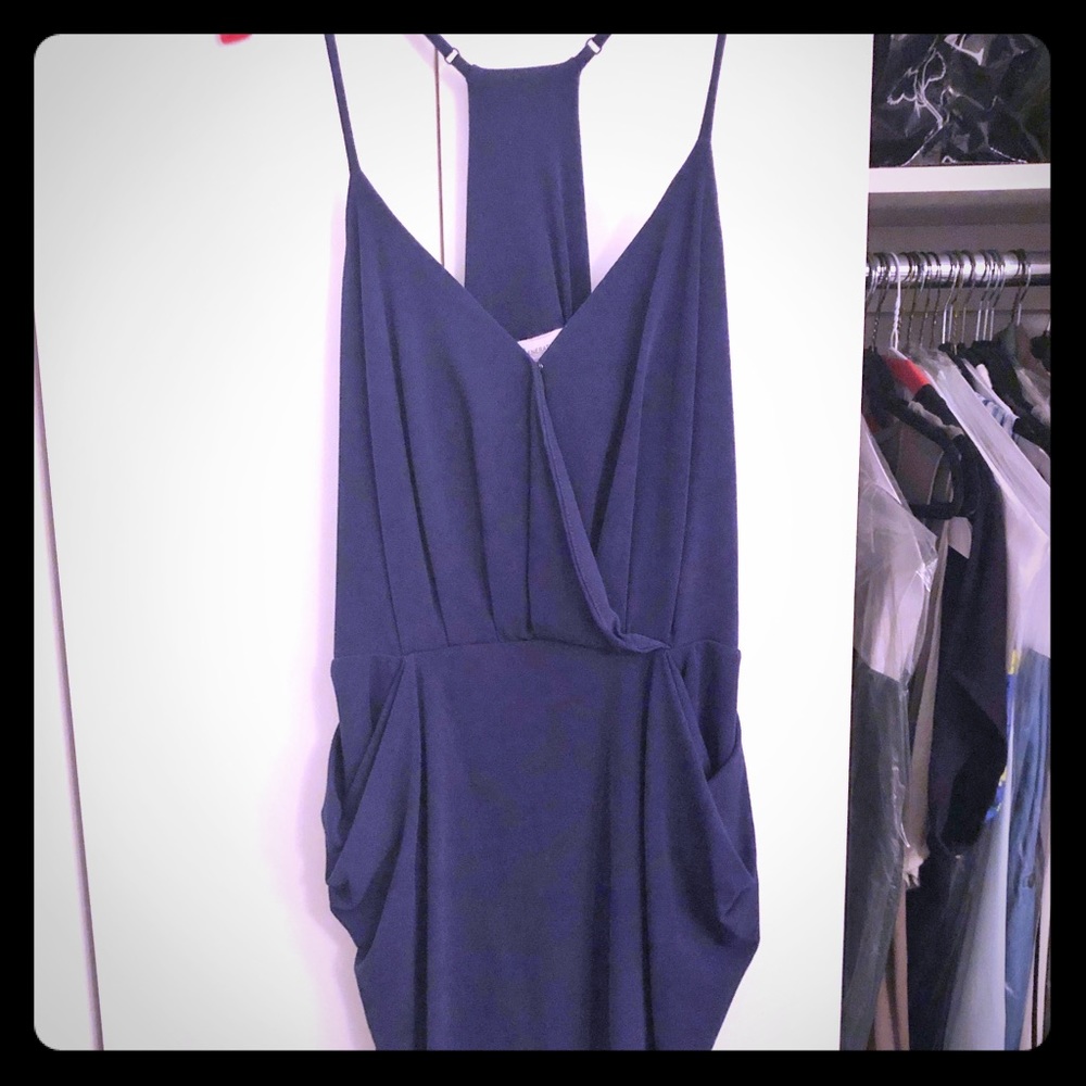 BCBG Generation Dark Blue Halter Dress